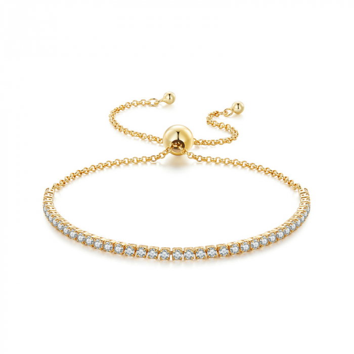 Bratara argint tennis ajustabila Elegance [9]