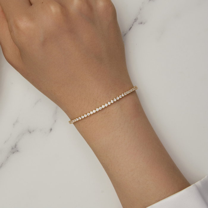 Bratara argint tennis ajustabila Elegance [8]