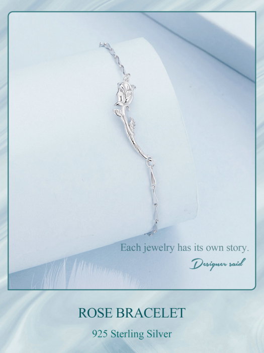 Bratara argint trandafir [10]