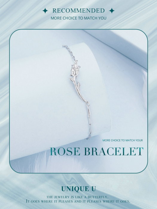 Bratara argint trandafir [17]