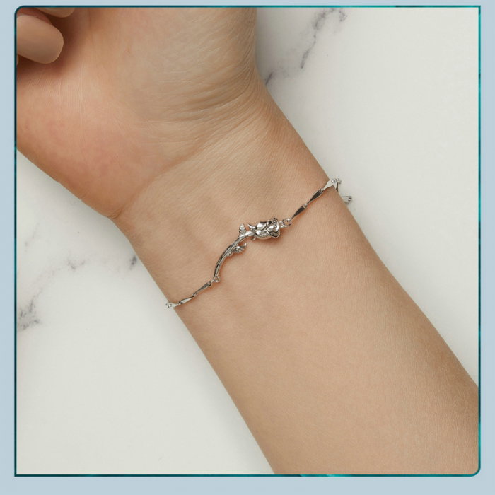 Bratara argint trandafir [15]