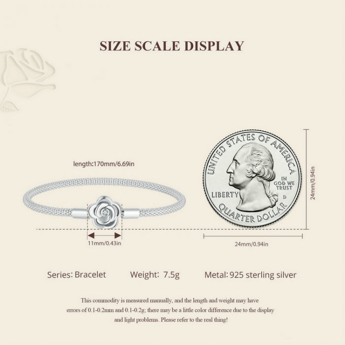 Bratara argint trandafir [11]