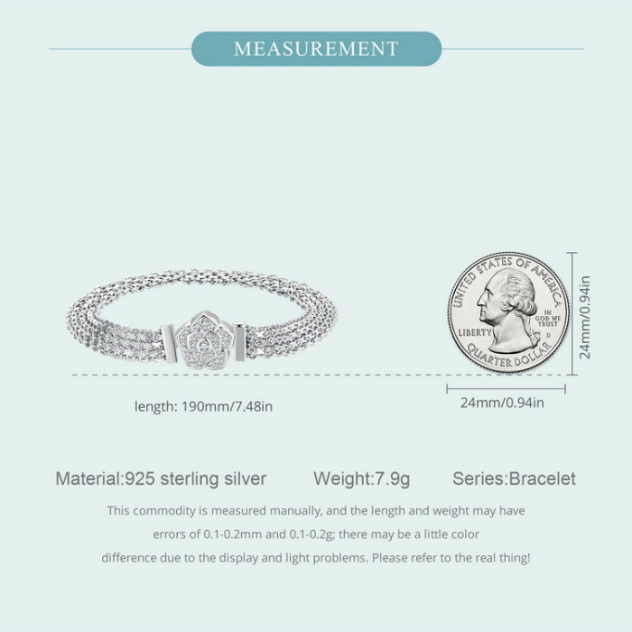 Bratara argint trandafir [10]