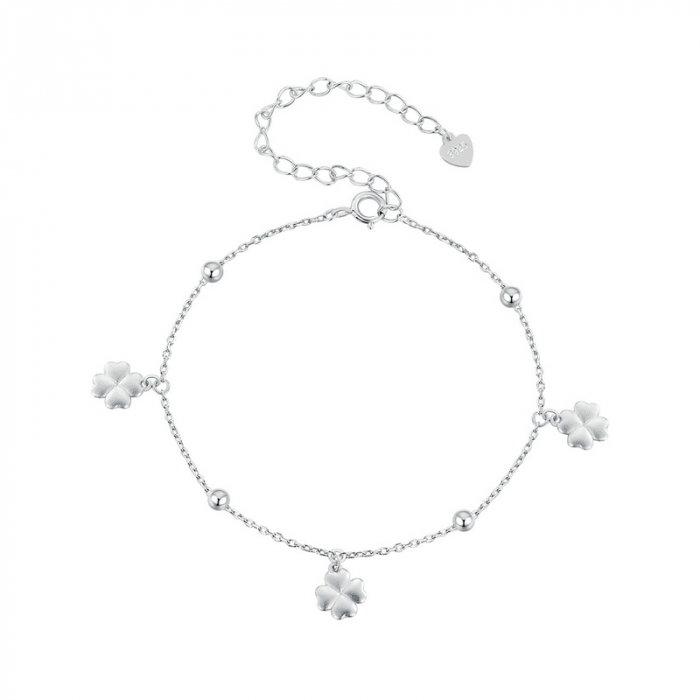 Bratara argint trifoi cu patru foi [1]
