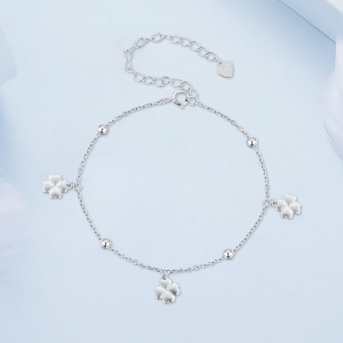 Bratara argint trifoi cu patru foi [3]