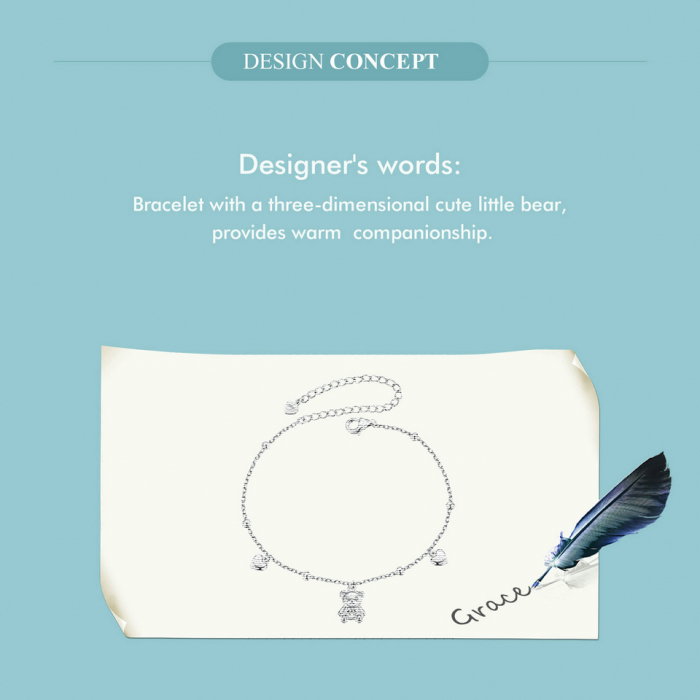 Bratara argint ursulet [10]