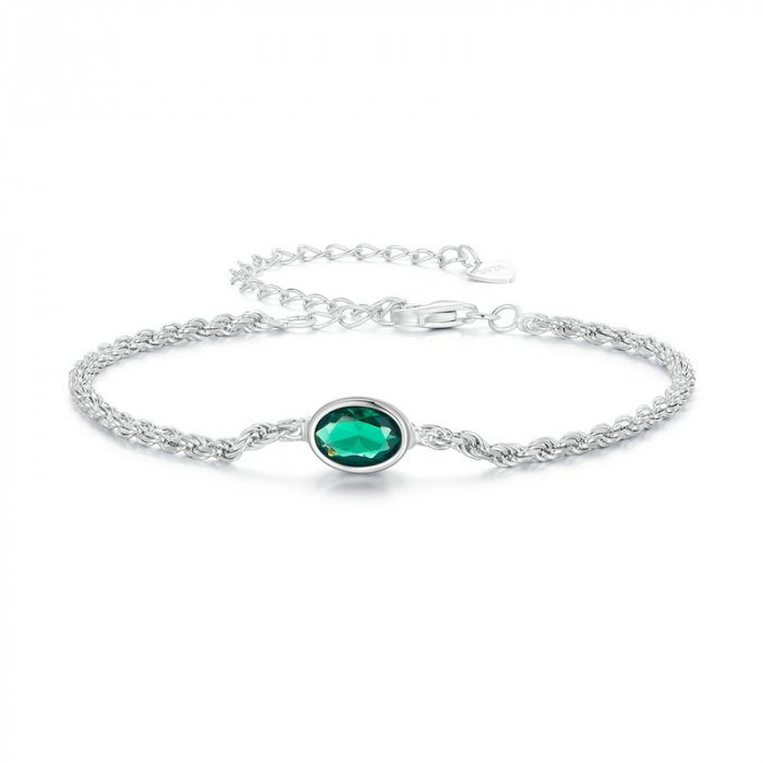 Bratara argint zirconiu verde chopard [8]
