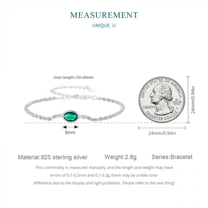 Bratara argint zirconiu verde chopard [12]