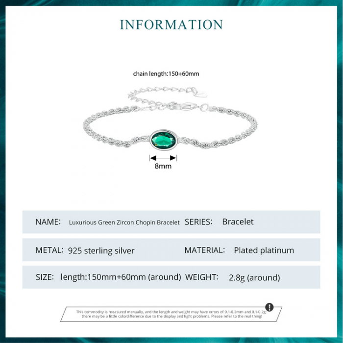 Bratara argint zirconiu verde chopard [11]