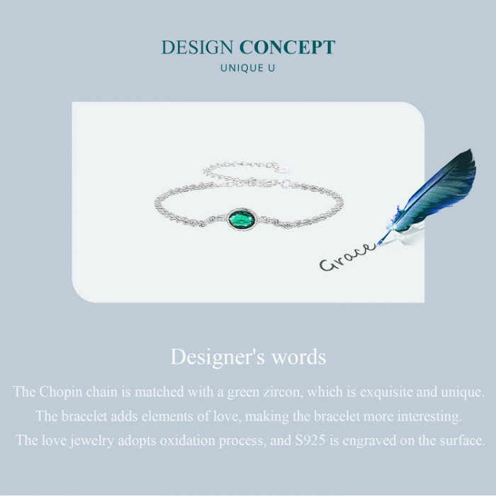 Bratara argint zirconiu verde chopard [9]