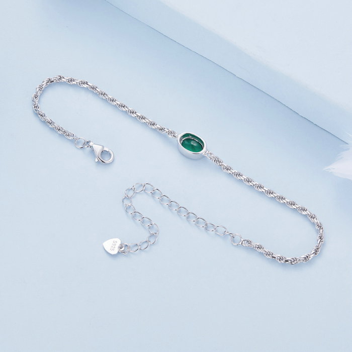 Bratara argint zirconiu verde chopard [6]