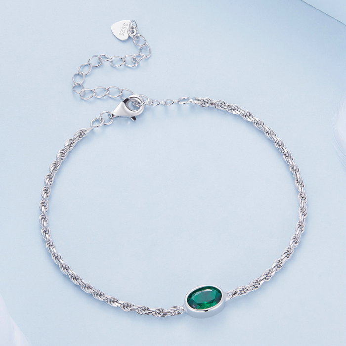 Bratara argint zirconiu verde chopard [5]