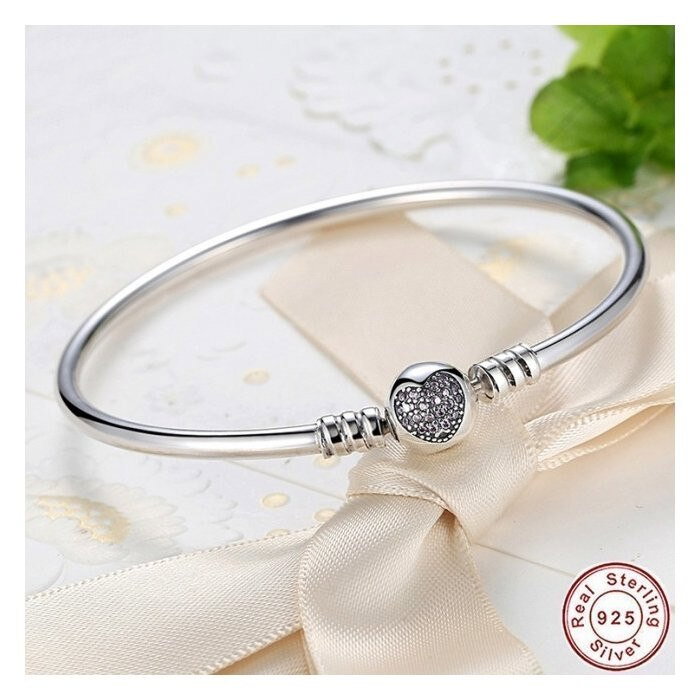 Bratara din argint 925, cu inimioara si cristale [2]