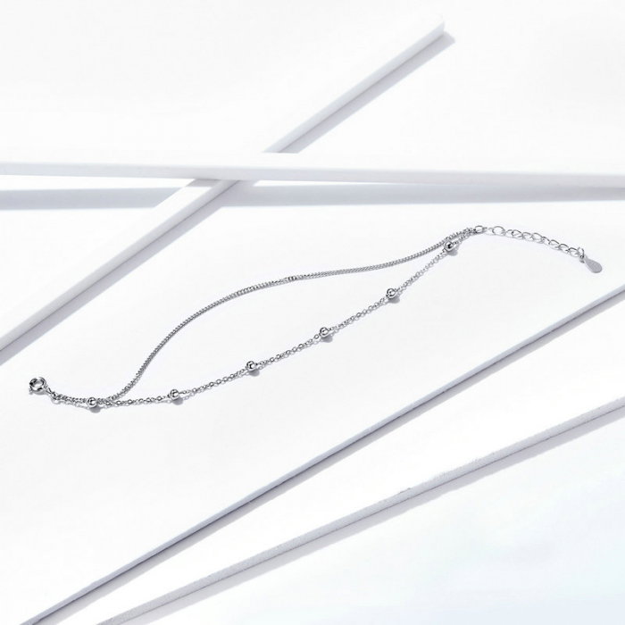 Bratara din argint cu 2 lanturi si bilute [4]