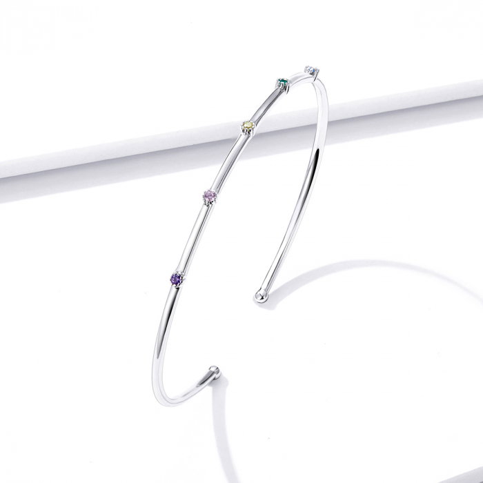 Bratara din argint cu cristale colorate [3]