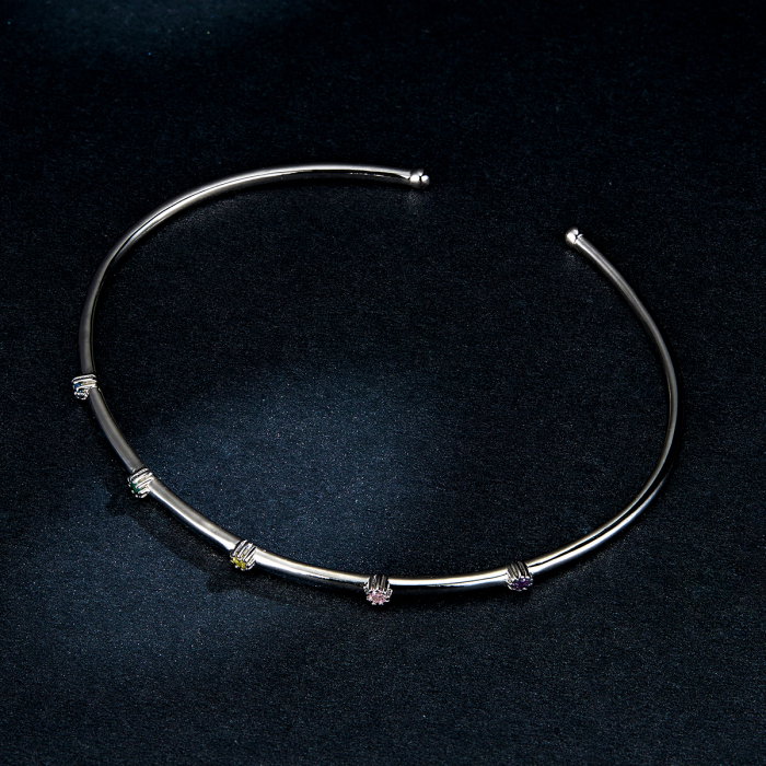 Bratara din argint cu cristale colorate [4]