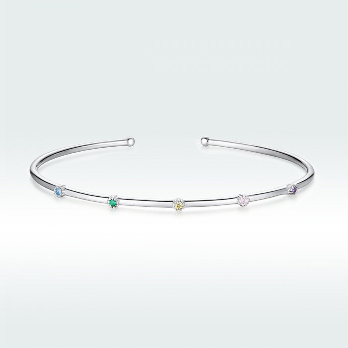 Bratara din argint cu cristale colorate [2]