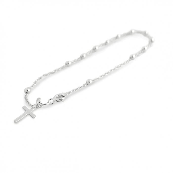 Bratara din argint rozariu cu cruciulita BSX0132 [1]