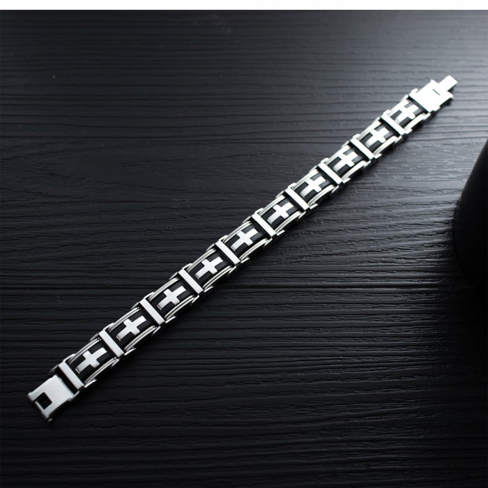 Bratara din inox cu cruciulite [4]