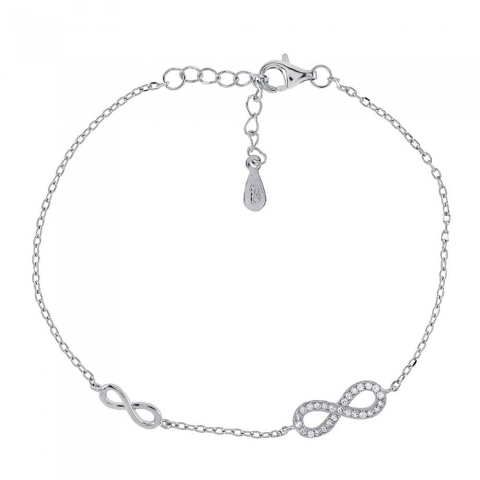 Bratara argint 925 rodiat dragoste infinita cu zirconii BSX0266 [1]