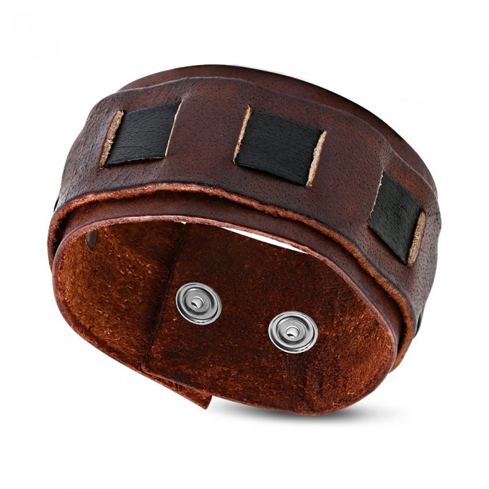 Bratara eleganta din piele naturala cu valuri [1]