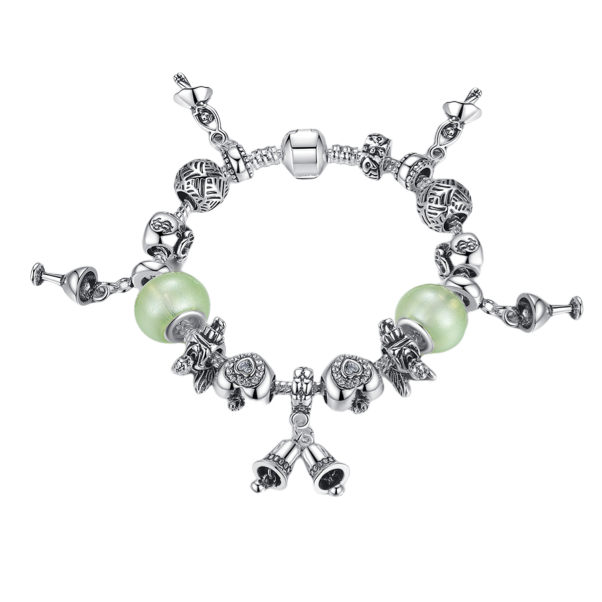 Bratara fantezie placata cu argint, cu diverse talismane [1]