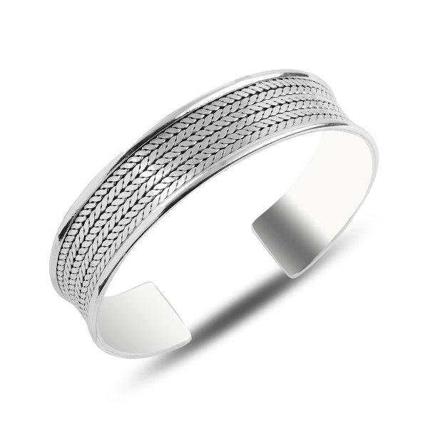 Bratara fixa din argint 925 model impletit - Lungime: 17,5 cm [1]