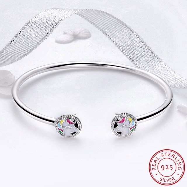 Bratara fixa din argint cu Unicorni [7]