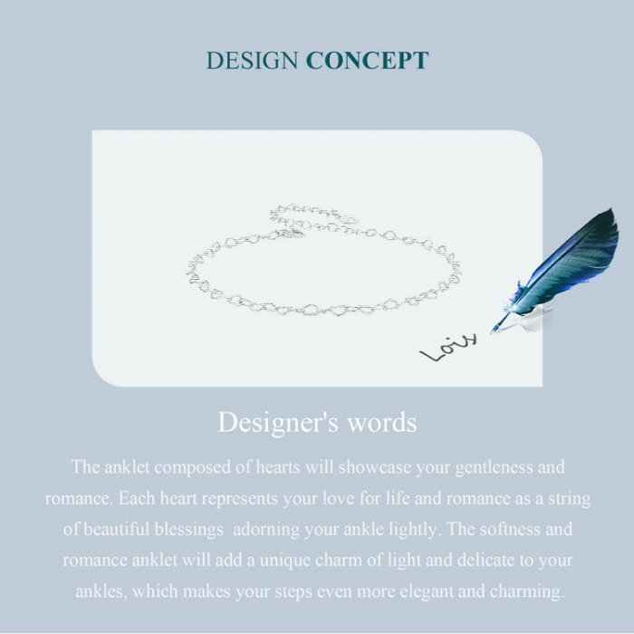 Bratara glezna argint cu inimioare [12]