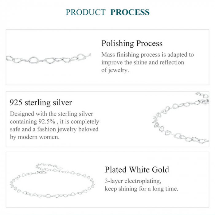 Bratara glezna argint cu inimioare [9]