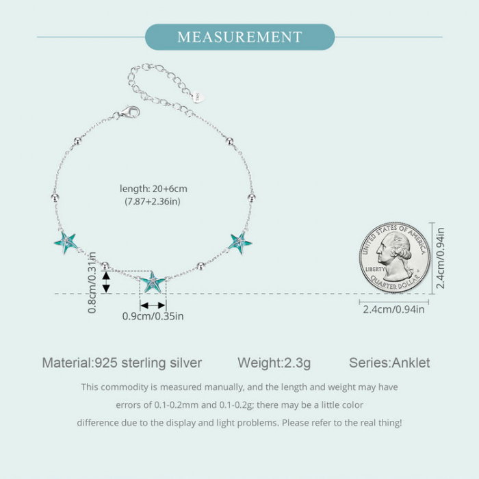 Bratara glezna argint cu stelute de mare [10]