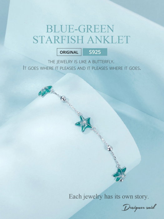 Bratara glezna argint cu stelute de mare [14]