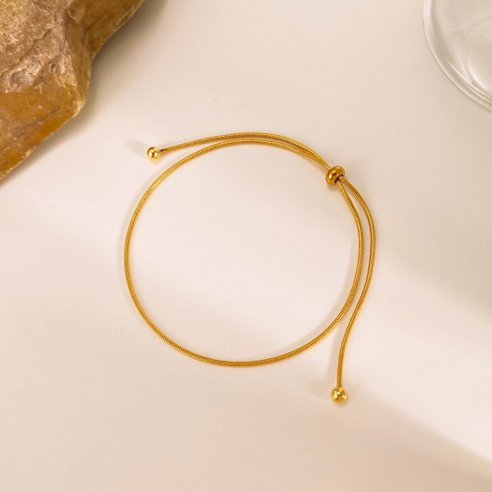 Bratara glezna aurie ajustabila tip sarpe – Minimalism rafinat [8]