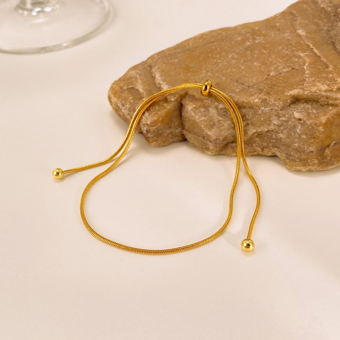 Bratara glezna aurie ajustabila tip sarpe – Minimalism rafinat [5]