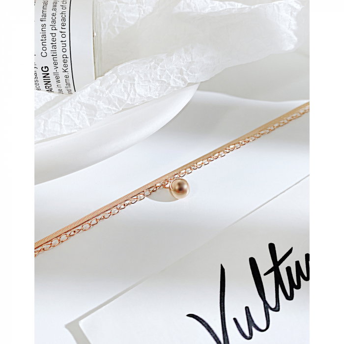 Bratara glezna dubla din inox cu bilute [12]