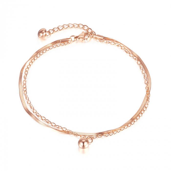 Bratara glezna dubla din inox cu bilute [1]