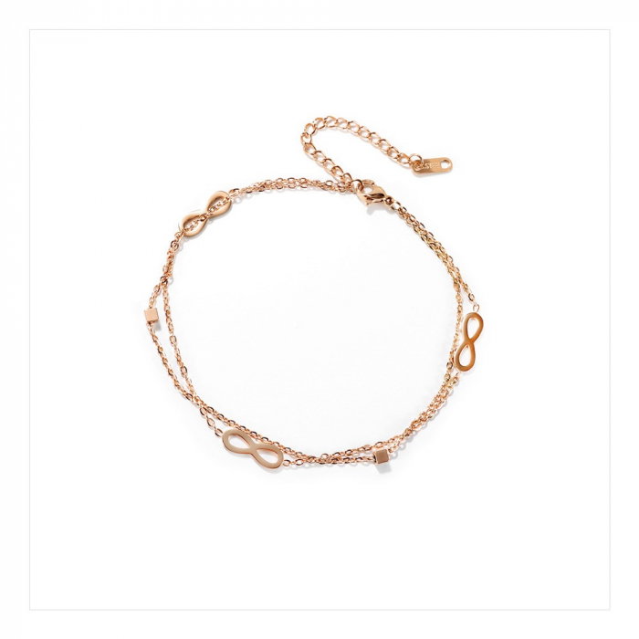 Bratara glezna dubla din inox cu infinit [8]