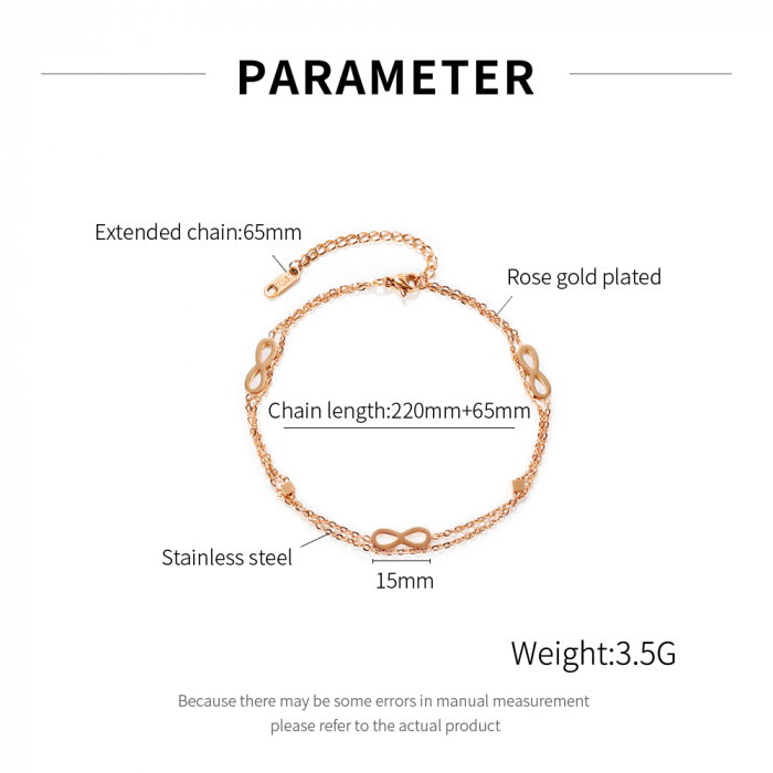Bratara glezna dubla din inox cu infinit [5]