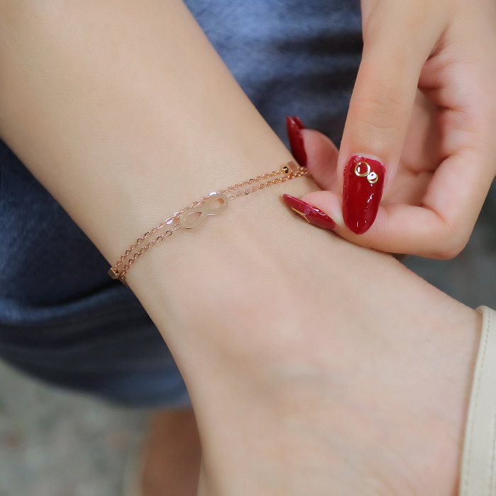 Bratara glezna dubla din inox cu infinit [4]