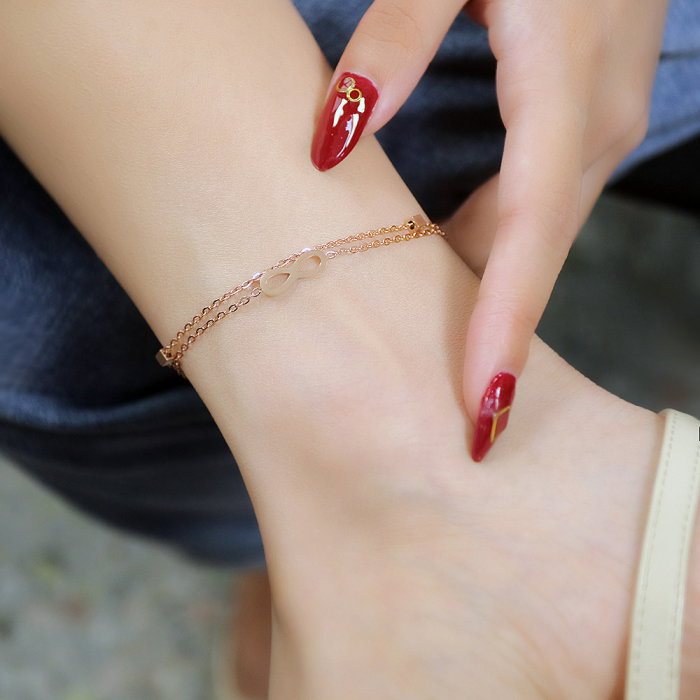 Bratara glezna dubla din inox cu infinit [7]