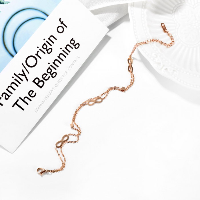 Bratara glezna dubla din inox cu infinit [3]