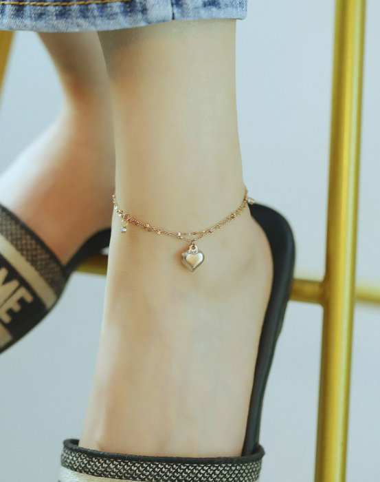 Bratara glezna dubla din inox cu inima si bilute [11]