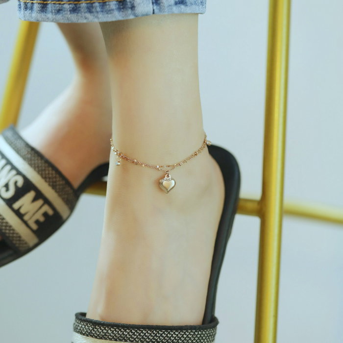 Bratara glezna dubla din inox cu inima si bilute [3]