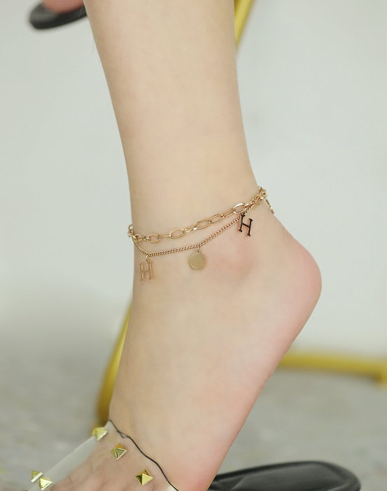 Bratara glezna dubla din inox cu litera H [8]