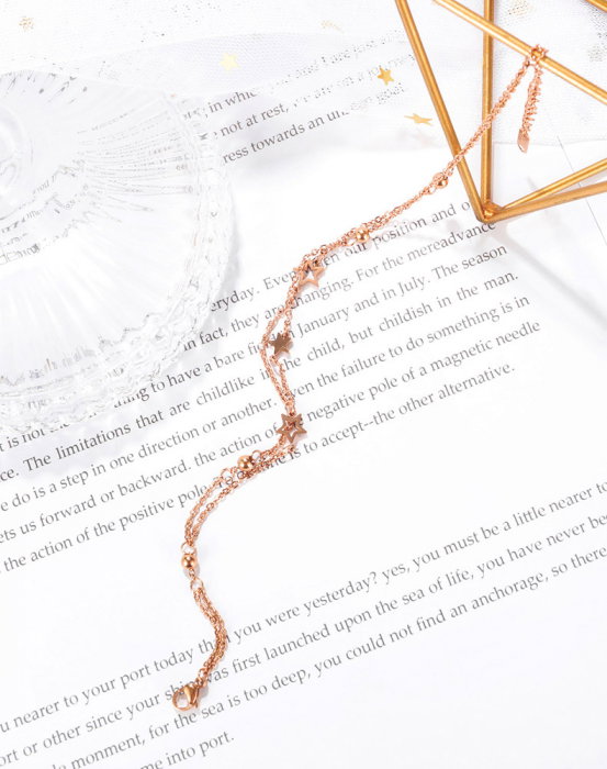 Bratara glezna dubla din inox cu stelute [13]