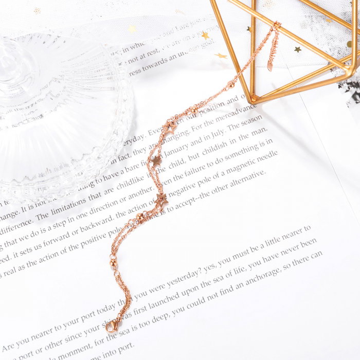 Bratara glezna dubla din inox cu stelute [4]