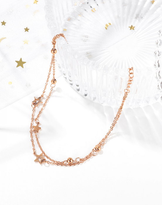 Bratara glezna dubla din inox cu stelute [7]