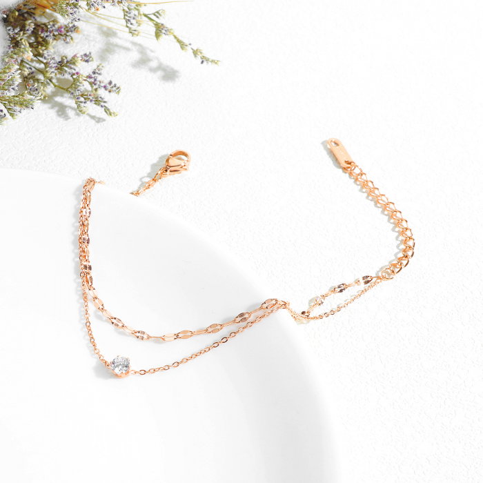 Bratara glezna dubla din inox cu zirconiu [6]