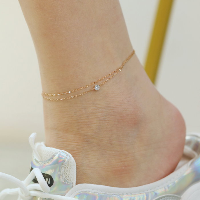 Bratara glezna dubla din inox cu zirconiu [3]