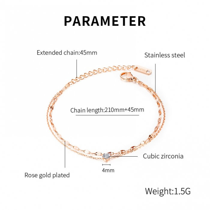 Bratara glezna dubla din inox cu zirconiu [8]